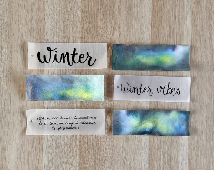 Marque-page fait main et personnalisé - Aurores boréales – Image 3