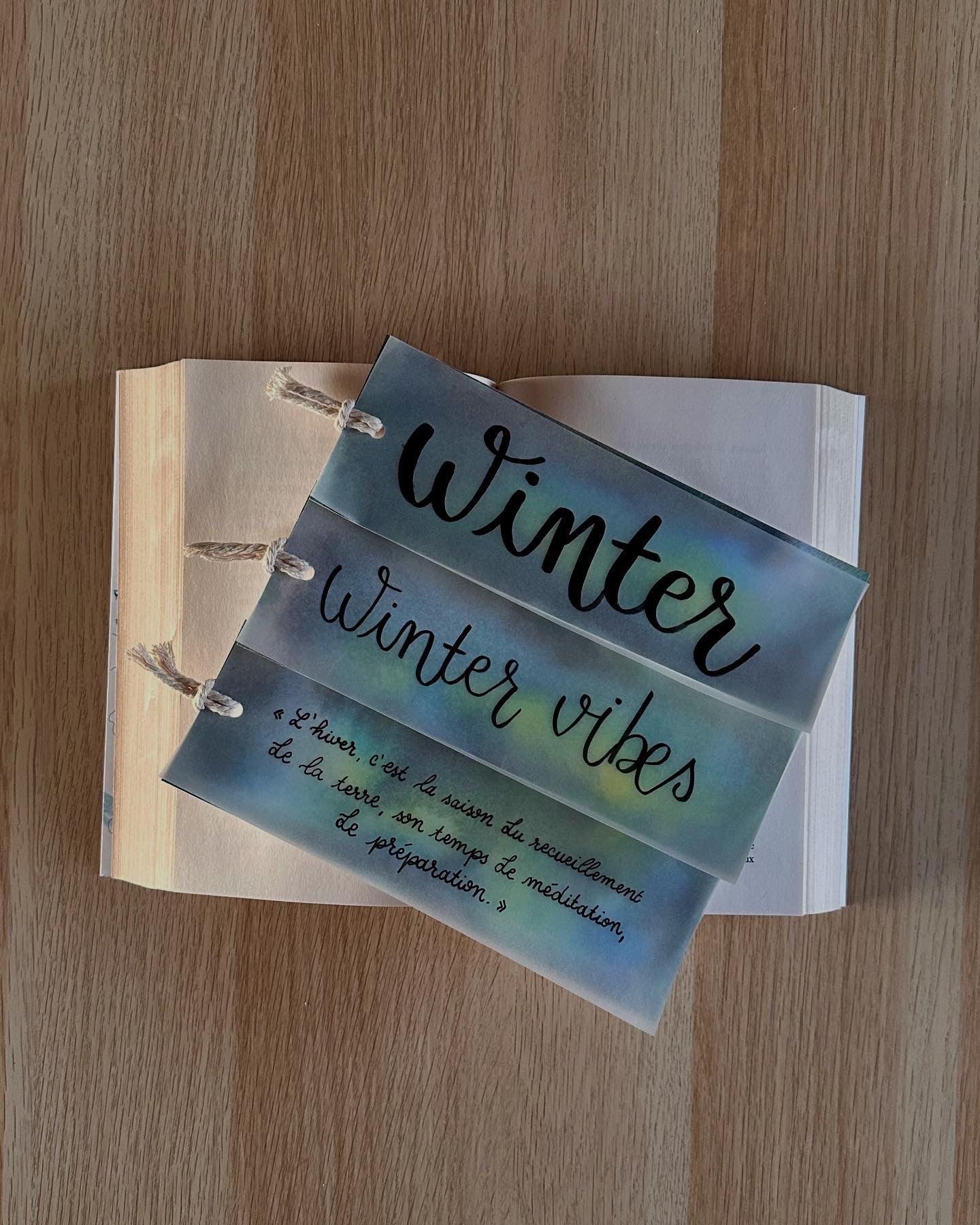 Marque-page fait main et personnalisé - Aurores boréales