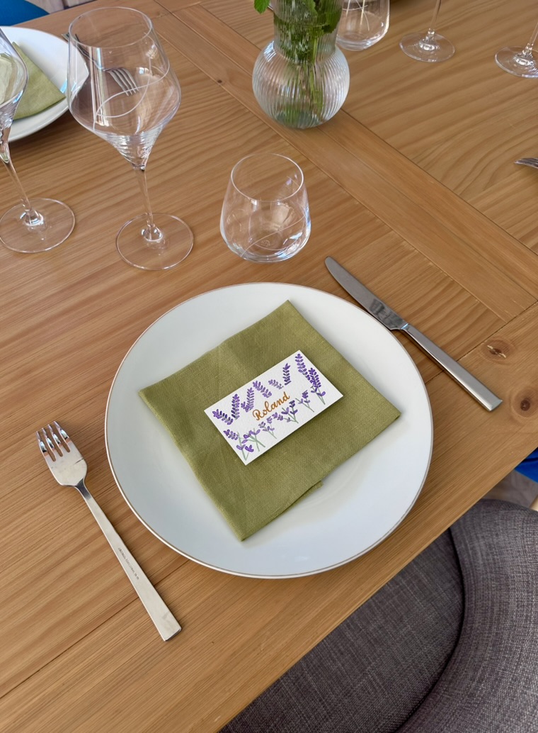 Marque-place fait main et personnalisé - Brins de lavande – Image 4