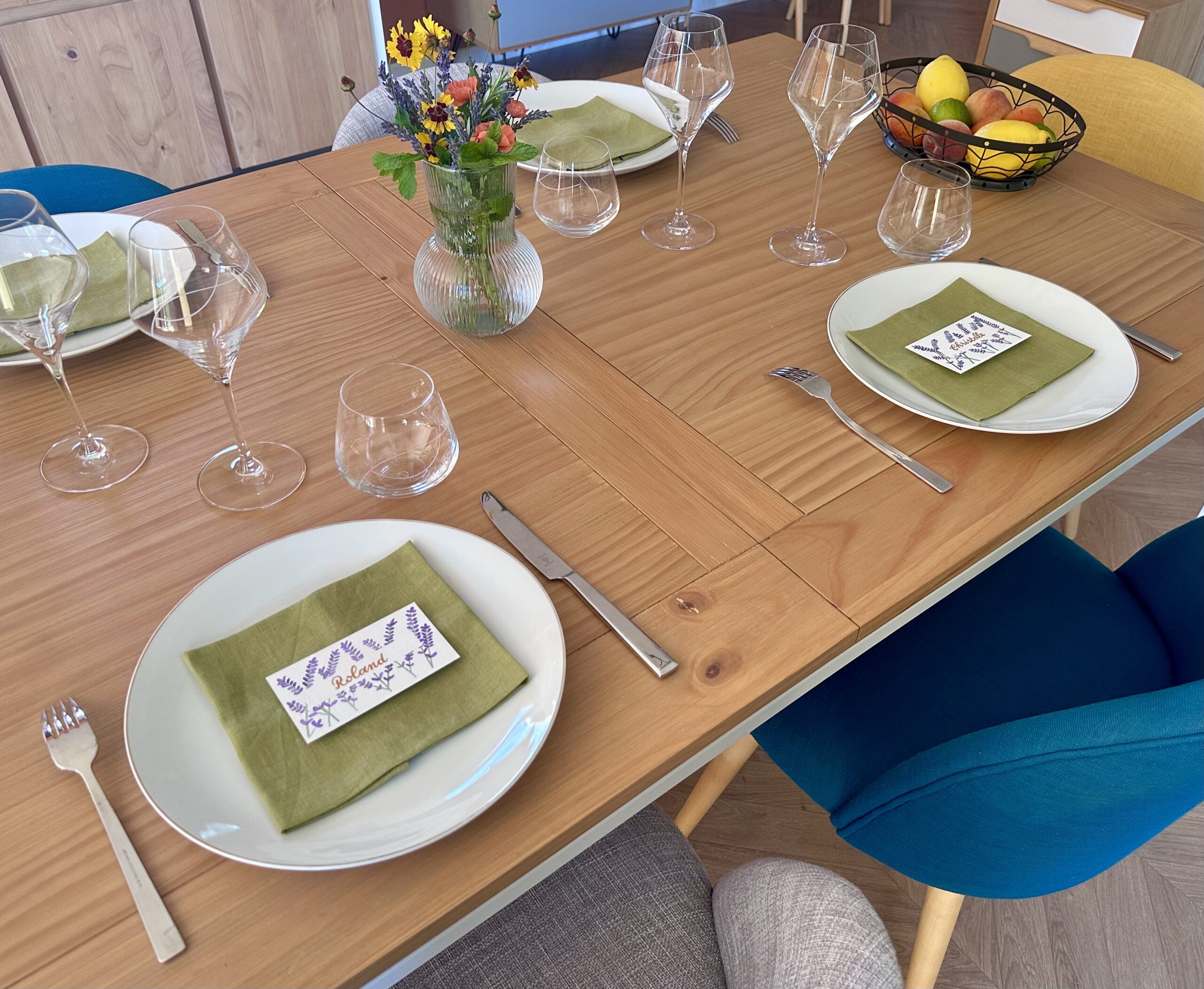 Marque-place fait main et personnalisé - Brins de lavande – Image 7