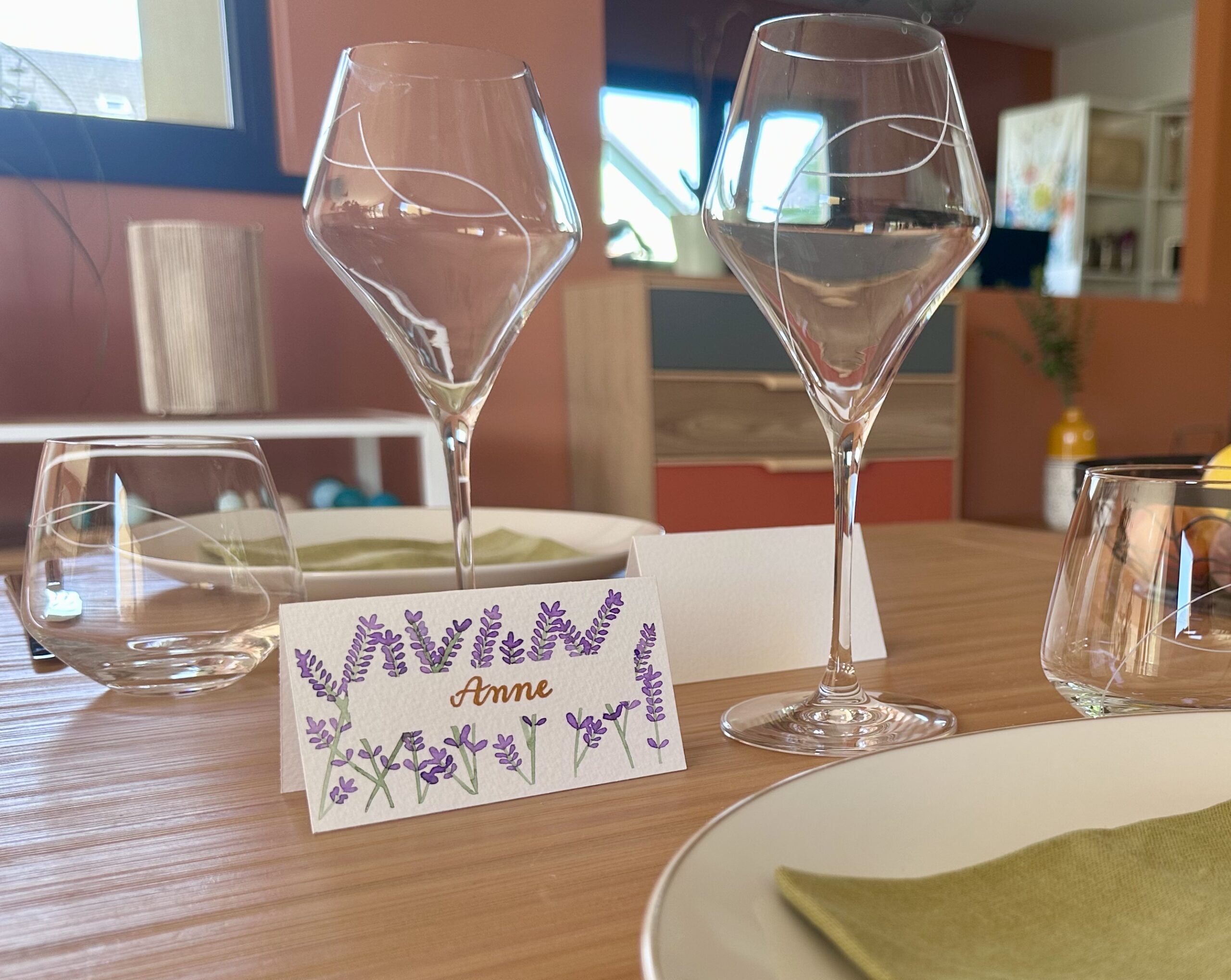 Marque-place fait main et personnalisé - Brins de lavande – Image 10