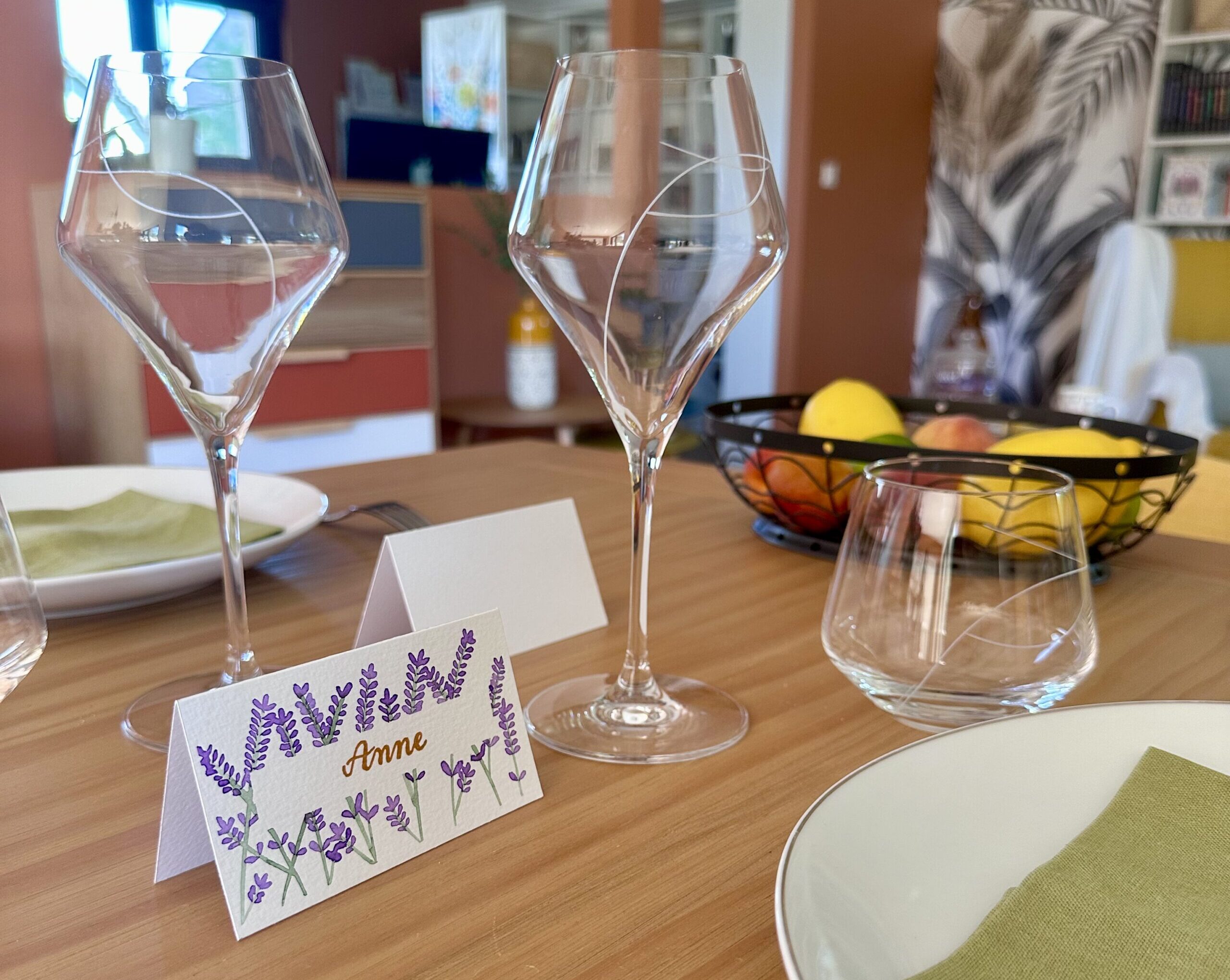 Marque-place fait main et personnalisé - Brins de lavande – Image 12