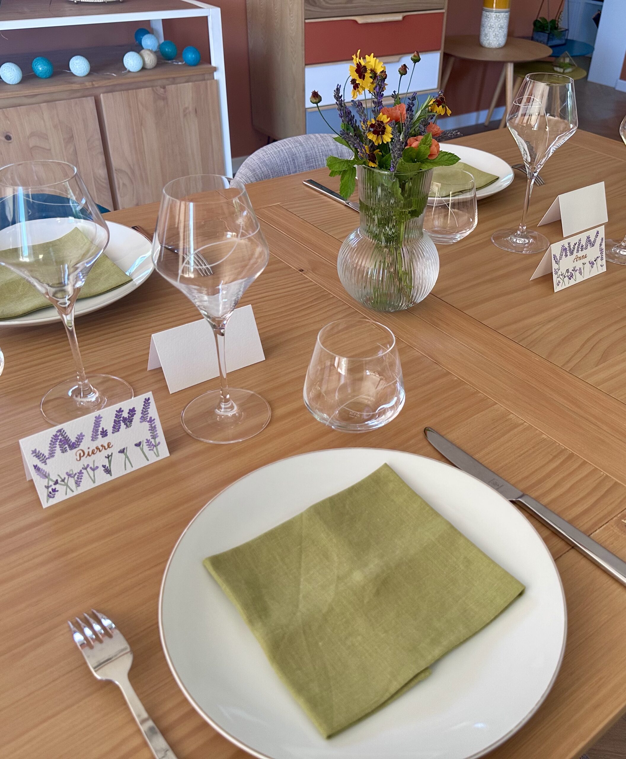 Marque-place fait main et personnalisé - Brins de lavande – Image 13