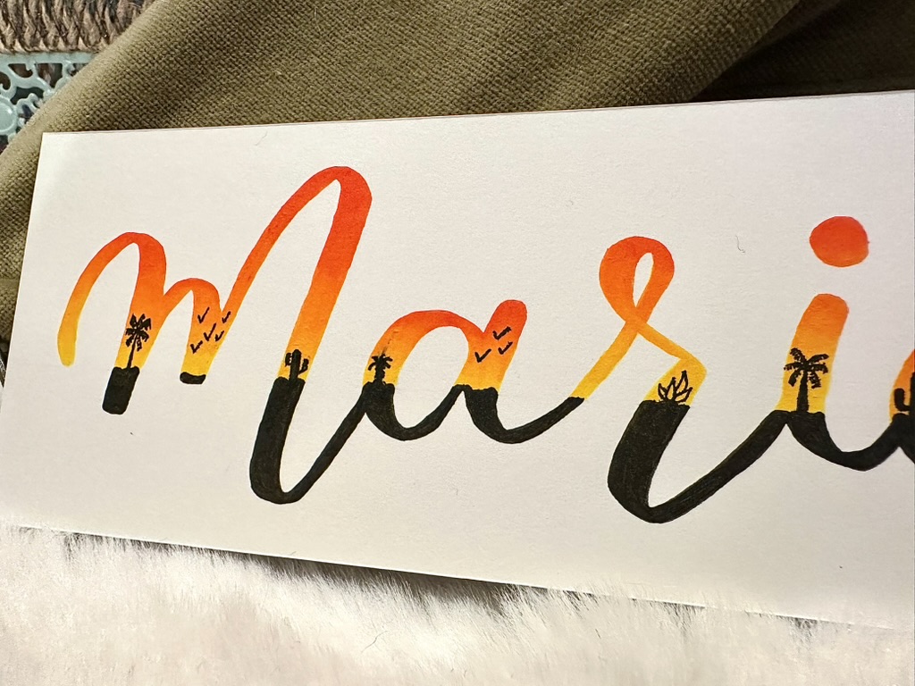 Création de papeterie personnalisée fait-main en lettering