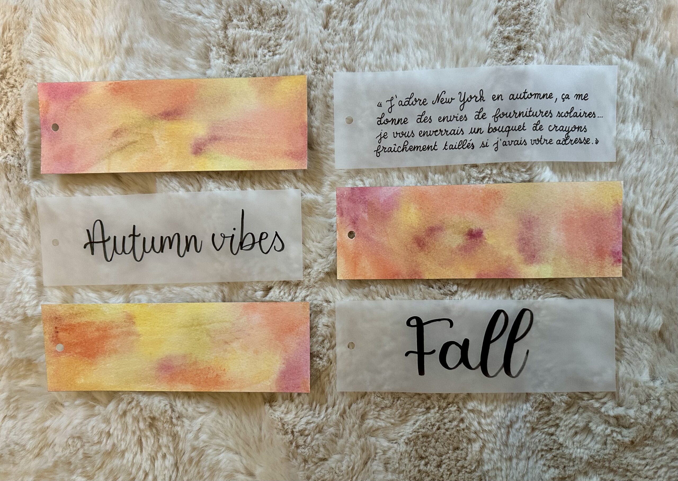 Marque-page fait main et personnalisé - Couches d’automne – Image 3