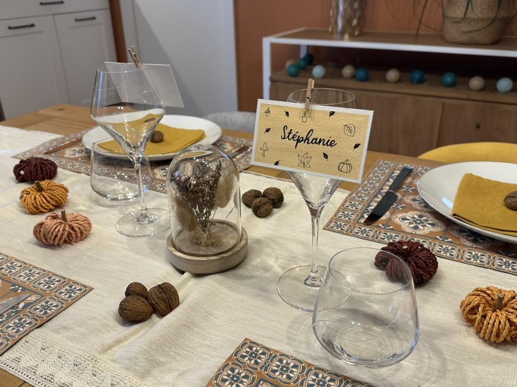 Marque-place fait main et personnalisé - Doodles d’automne – Image 3