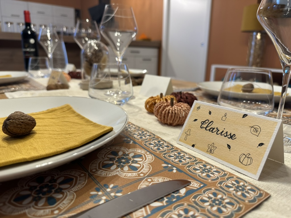 Marque-place fait main et personnalisé - Doodles d’automne – Image 5