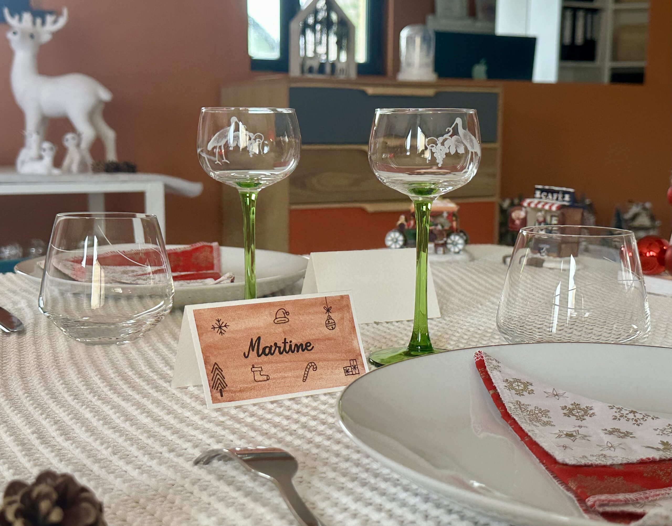 Marque-place fait main et personnalisé - Doodles de Noël – Image 9