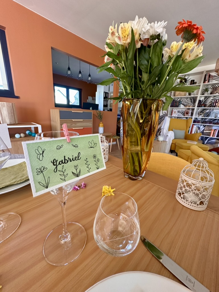 Marque-place fait main et personnalisé - Doodles de printemps – Image 2