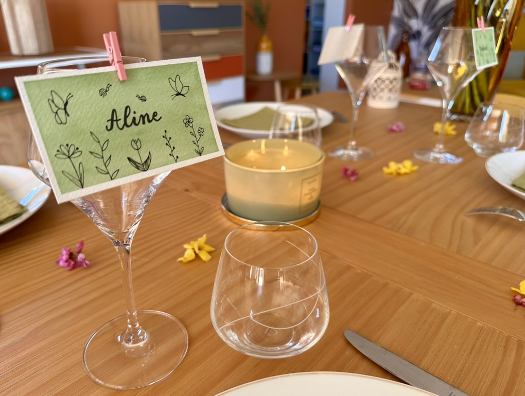 Marque-place fait main et personnalisé - Doodles de printemps – Image 5