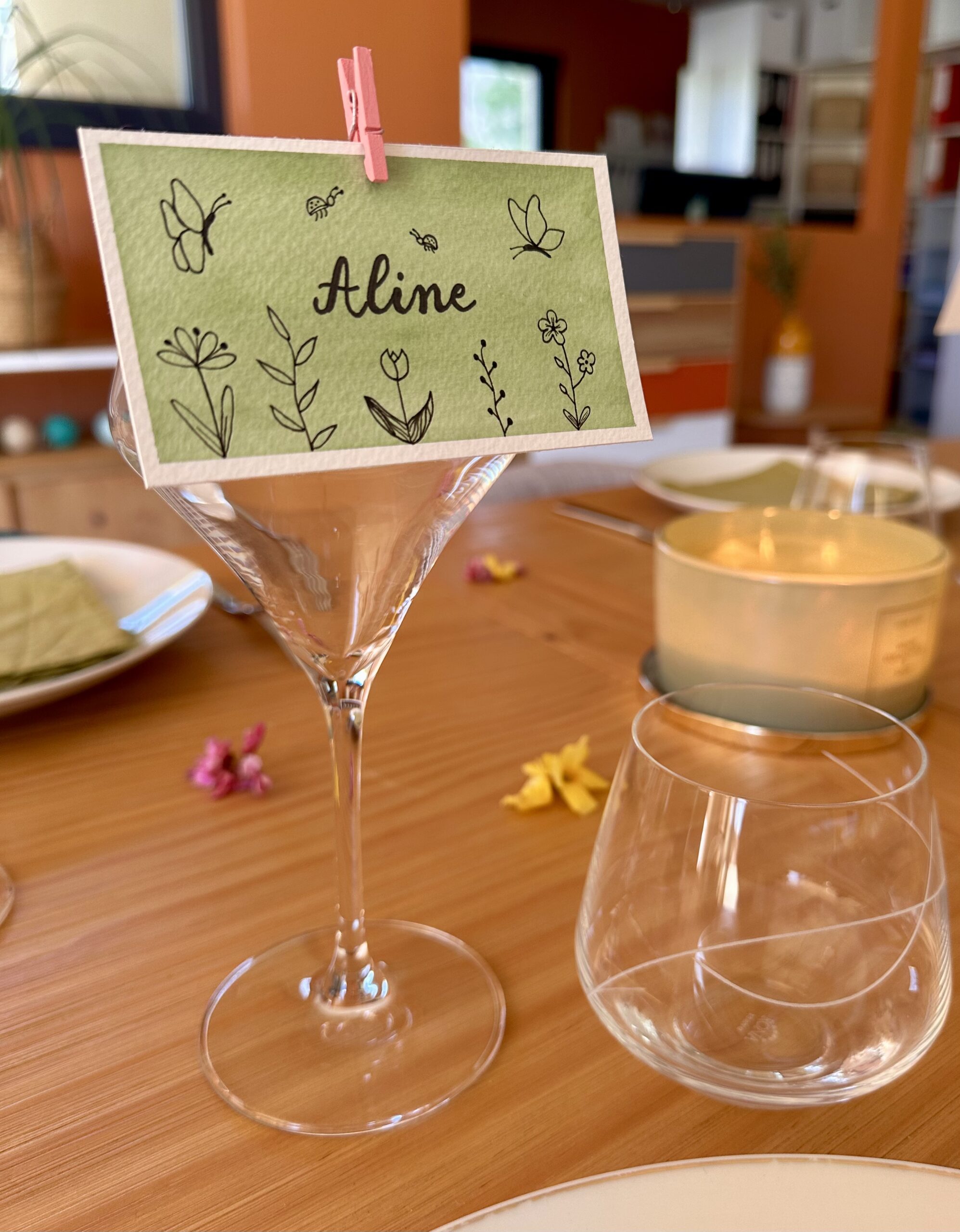 Marque-place fait main et personnalisé - Doodles de printemps – Image 9