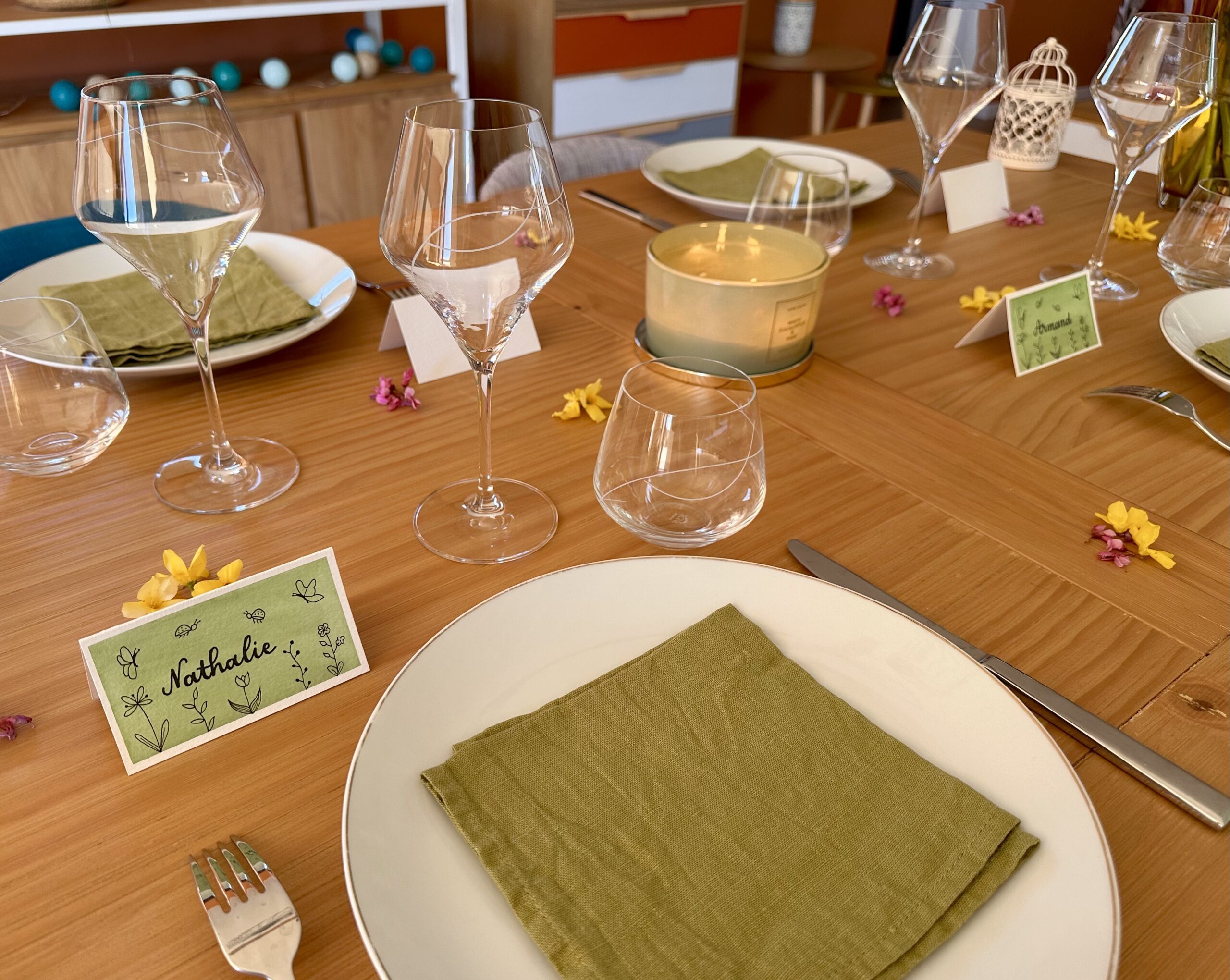 Marque-place fait main et personnalisé - Doodles de printemps – Image 10