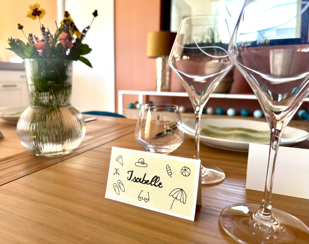 Marque-place fait main et personnalisé - Doodles d’été – Image 2