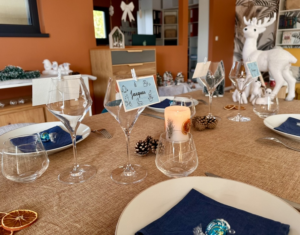 Marque-place fait main et personnalisé - Doodles d’hiver – Image 6