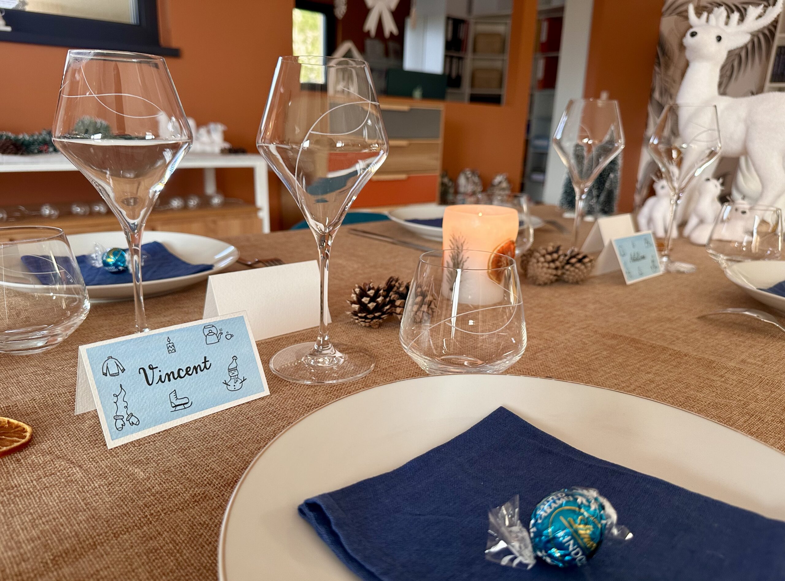 Marque-place fait main et personnalisé - Doodles d’hiver – Image 10