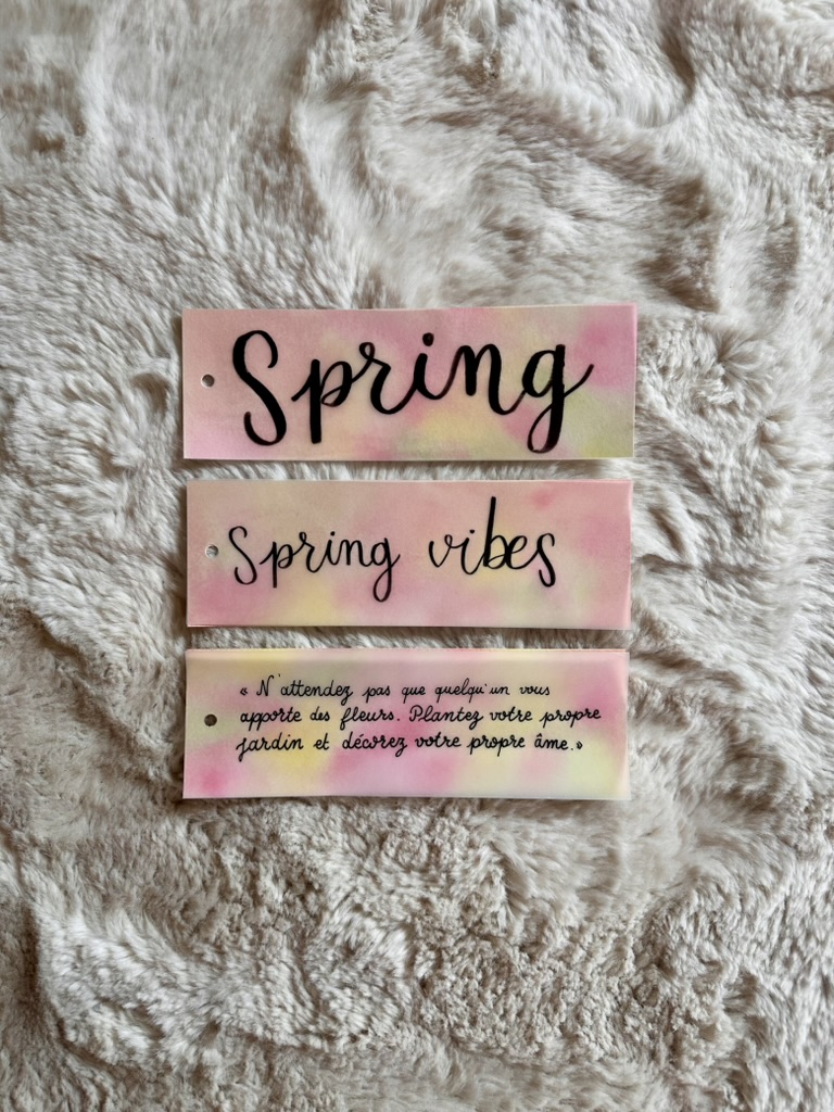 Marque-page fait main et personnalisé - Eclosion printanière – Image 2