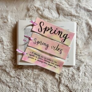 Marque-page fait main et personnalisé – Eclosion printanière