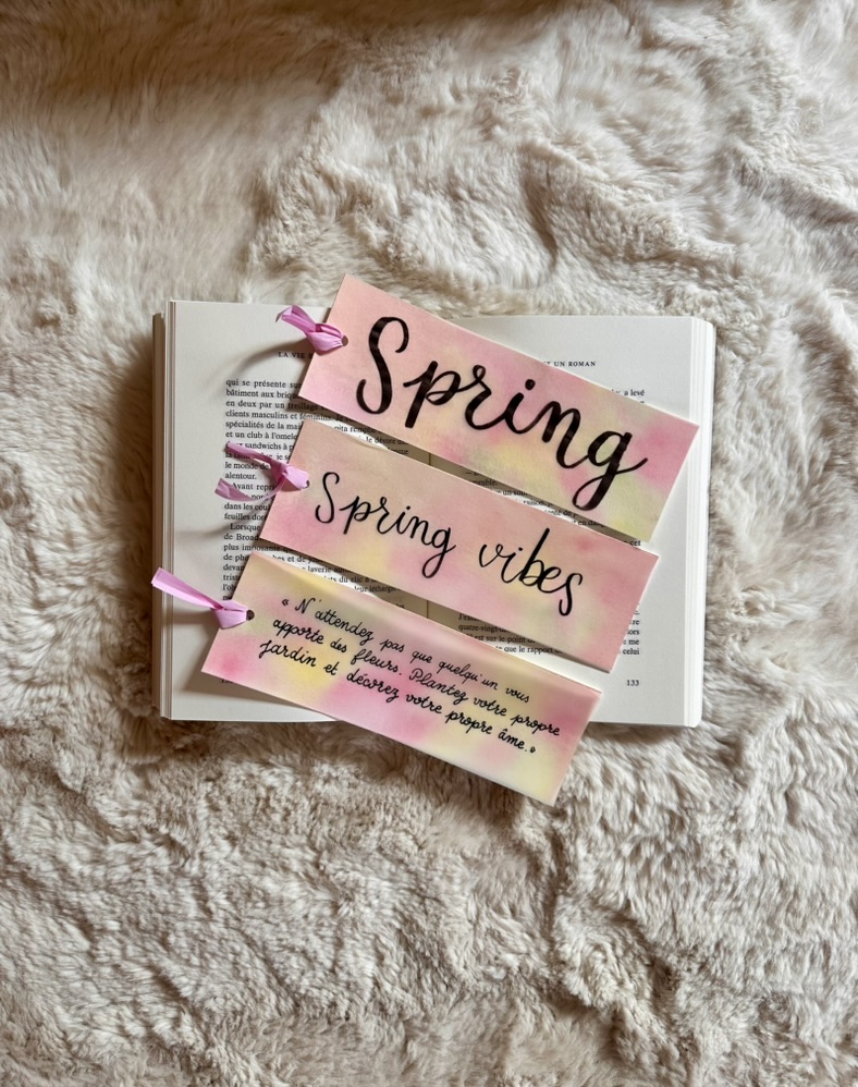 Marque-page fait main et personnalisé - Eclosion printanière