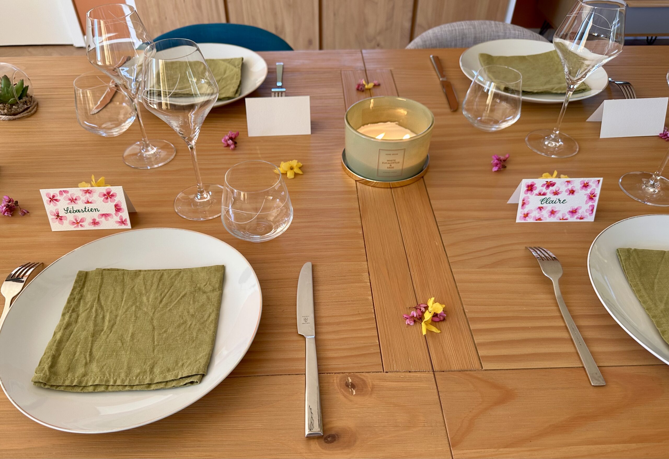 Marque-place fait main et personnalisé - Fleurs du jardin – Image 11