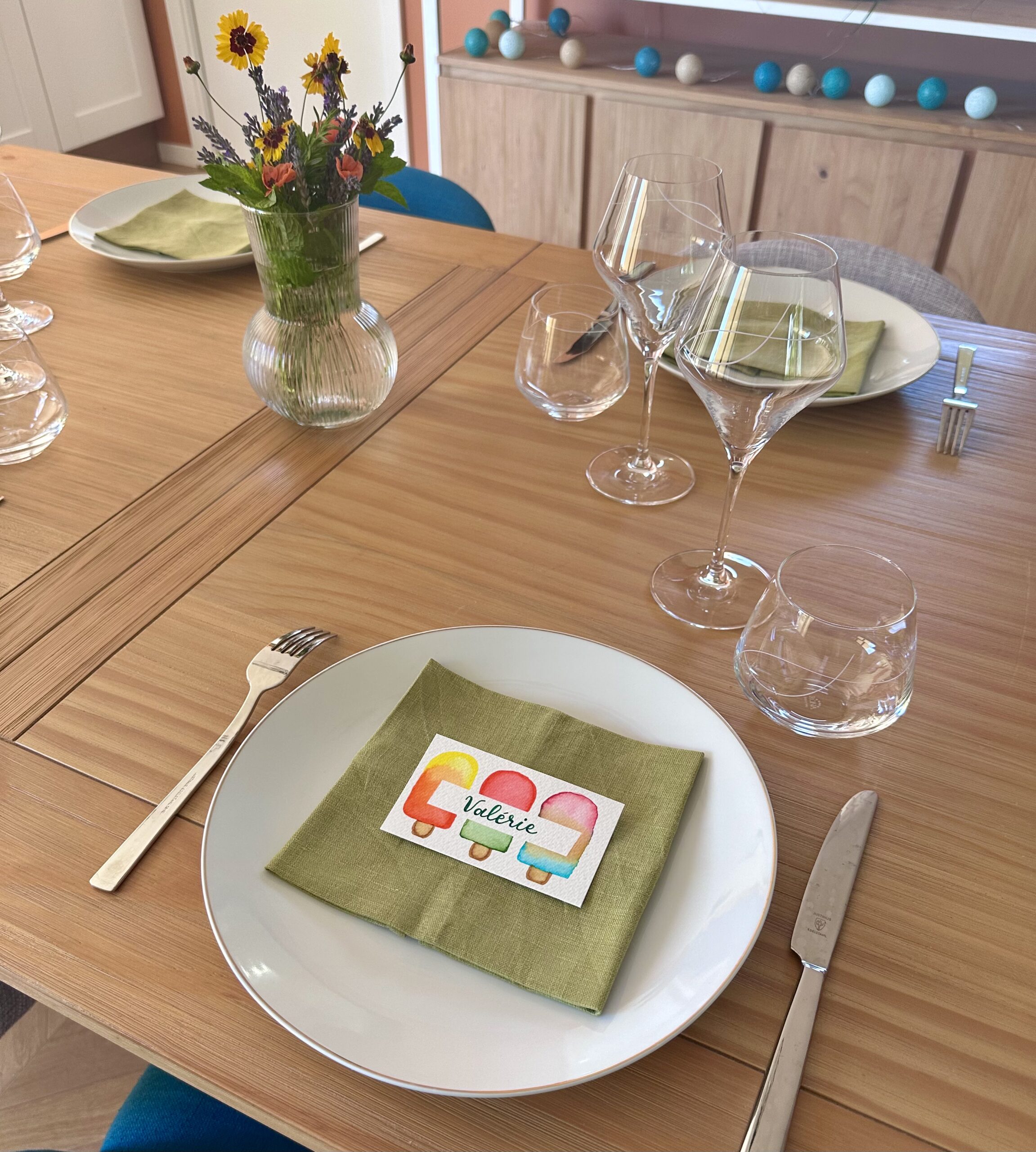 Marque-place fait main et personnalisé - Fraîcheur glacée – Image 2