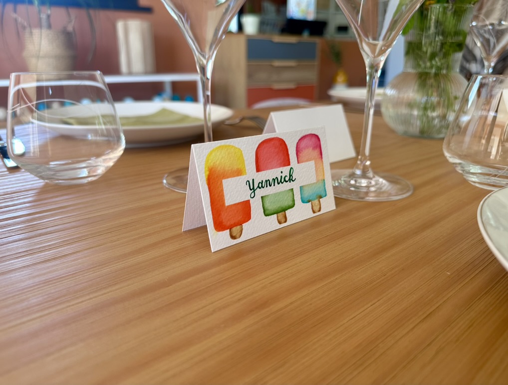 Marque-place fait main et personnalisé - Fraîcheur glacée – Image 8