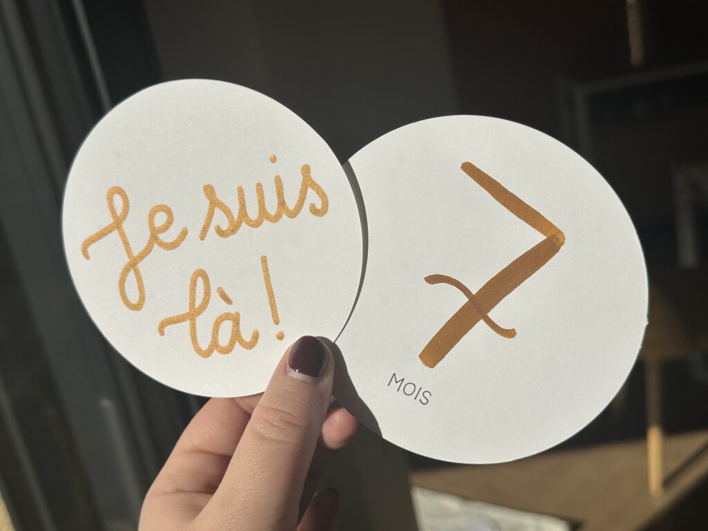 Papeterie personnalisée cartes bébé 12 mois