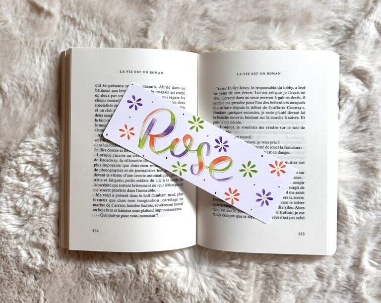 Marque-page fait main et personnalisé - Jardin en éveil