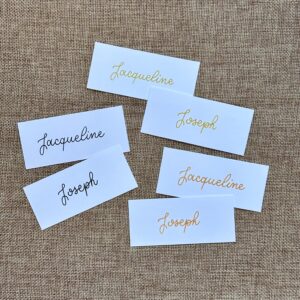 Marque-place fait main et personnalisé – Délicat