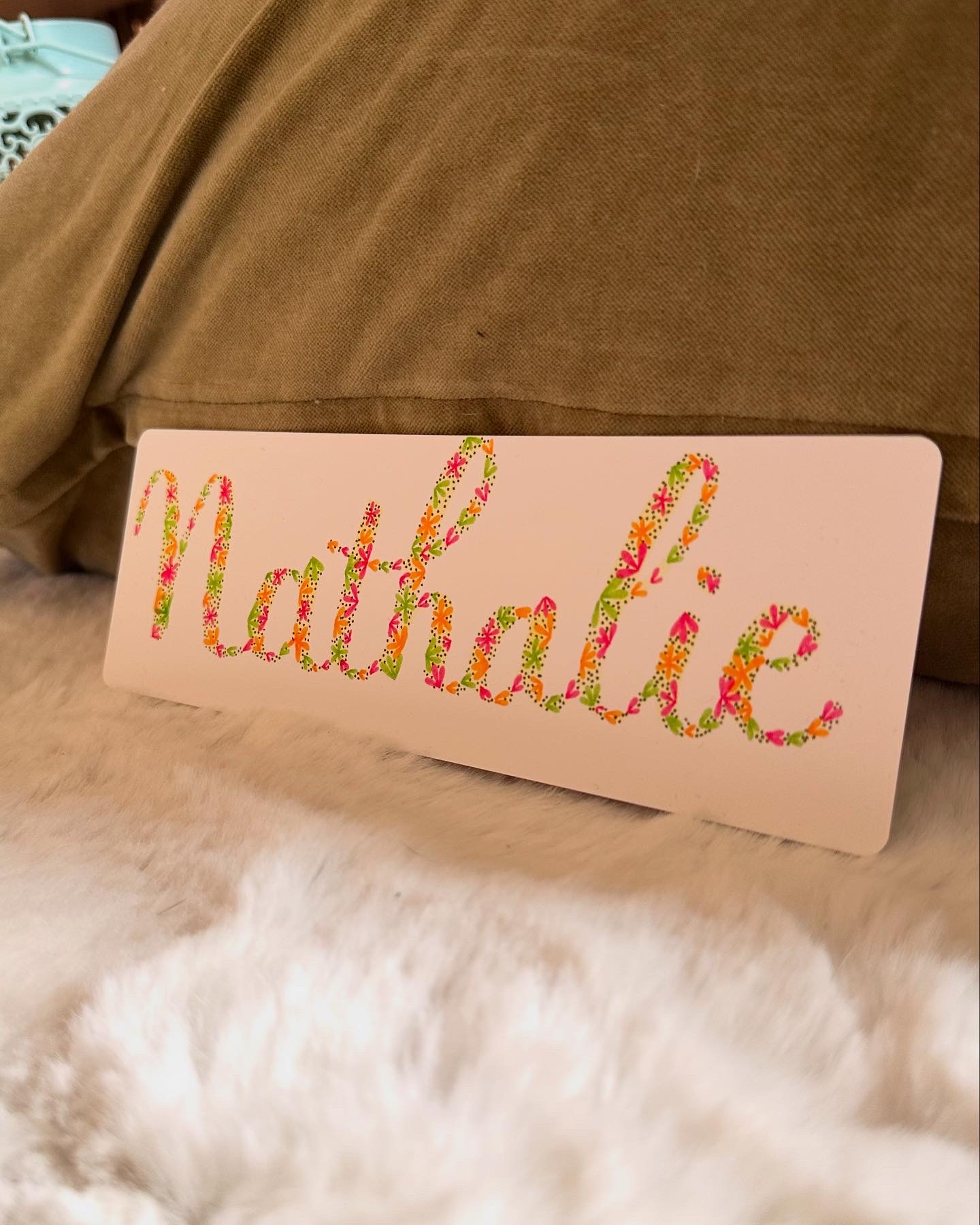 Marque-page fait main et personnalisé - Prairie en fleurs