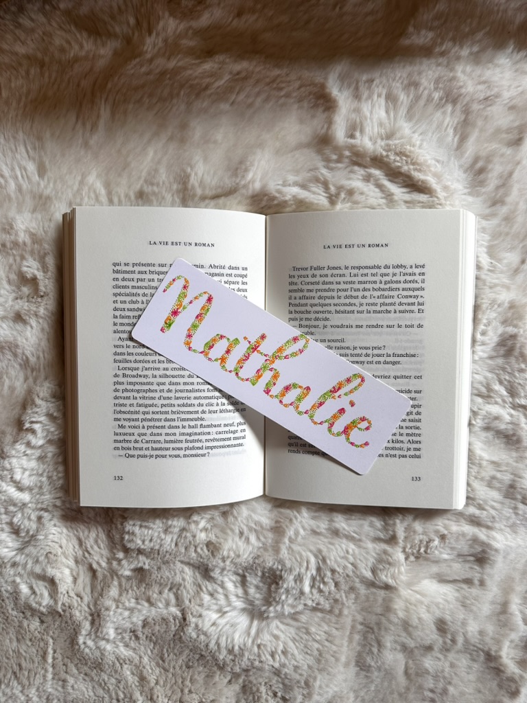 Marque-page fait main et personnalisé - Prairie en fleurs – Image 3