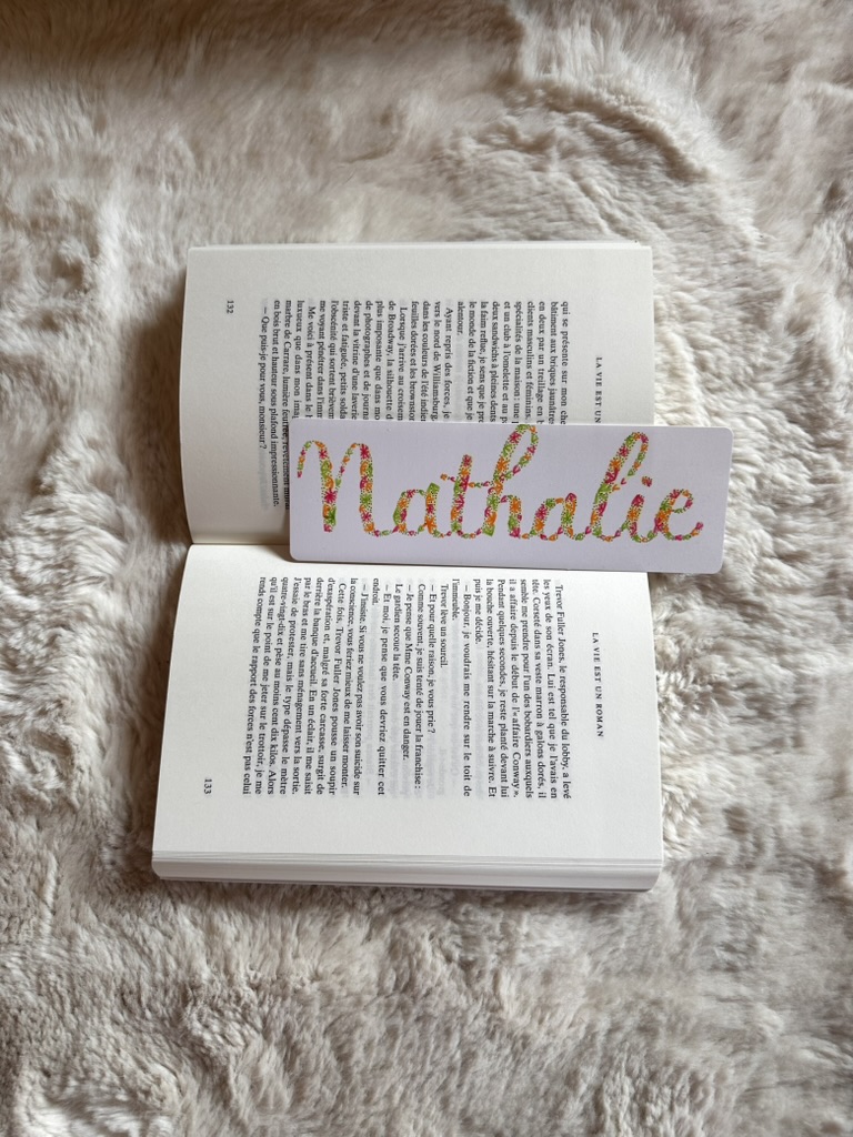 Marque-page fait main et personnalisé - Prairie en fleurs – Image 5