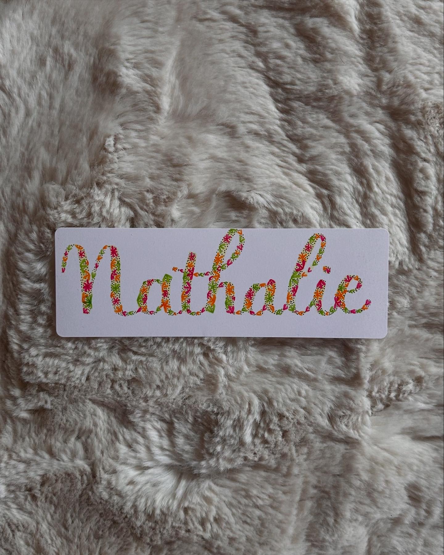 Marque-page fait main et personnalisé - Prairie en fleurs – Image 6