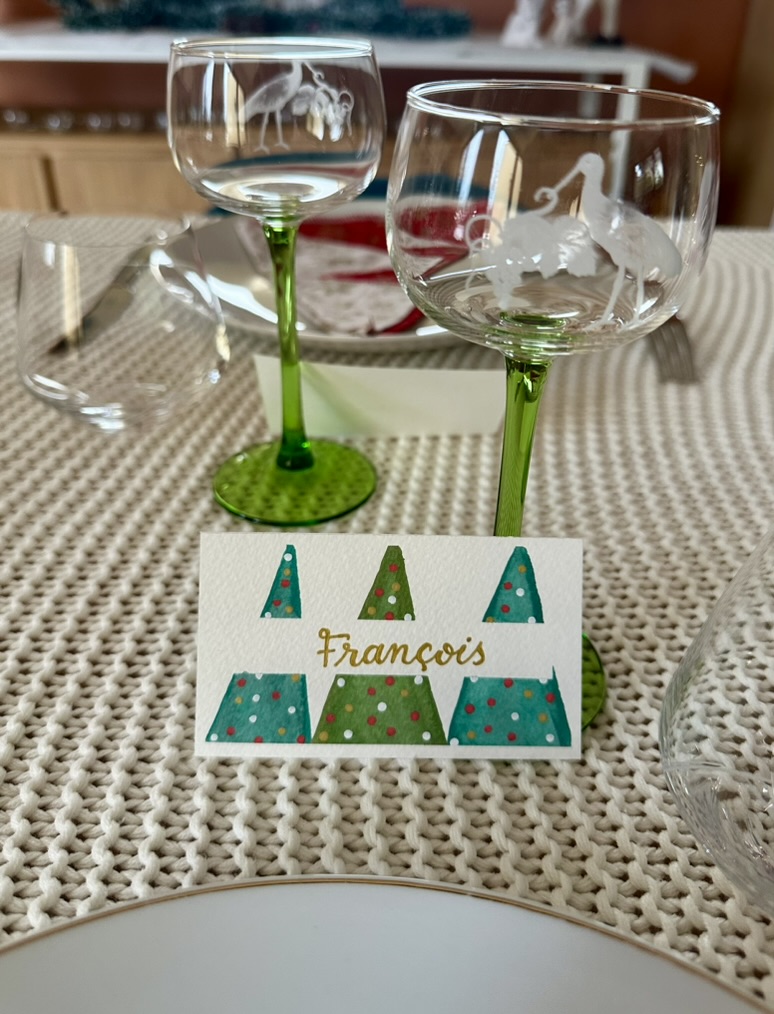 Marque-place fait main et personnalisé - Sapins de Noël – Image 4