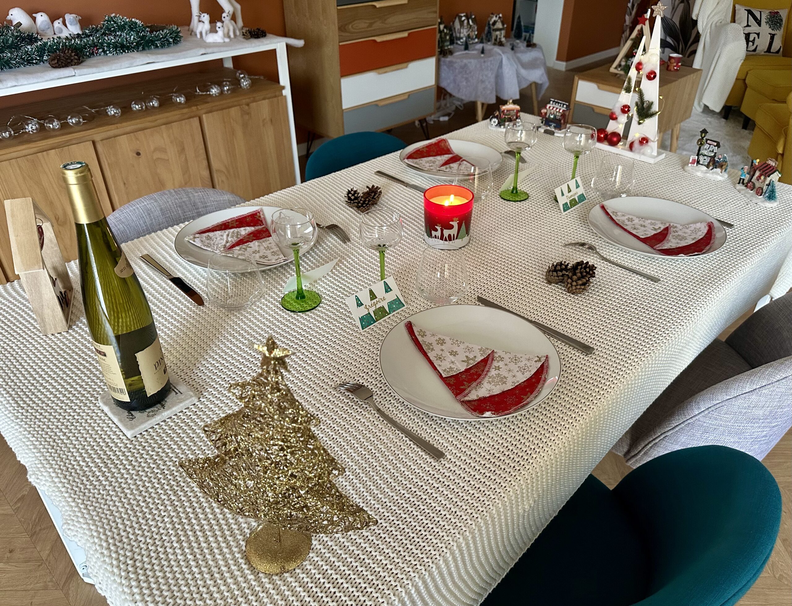 Marque-place fait main et personnalisé - Sapins de Noël – Image 11