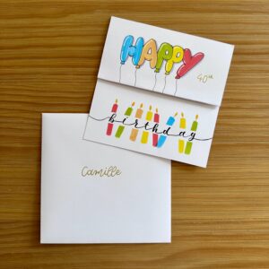 Carte d’anniversaire fait main - Happy birthday