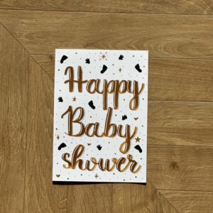 Carte de baby shower -  Pluie de bonheur